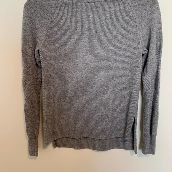 Zella Womens Long Sleeve Pullover Sweater Size XS Gray Wool Cashmere Ribbed - Picture 14 of 15